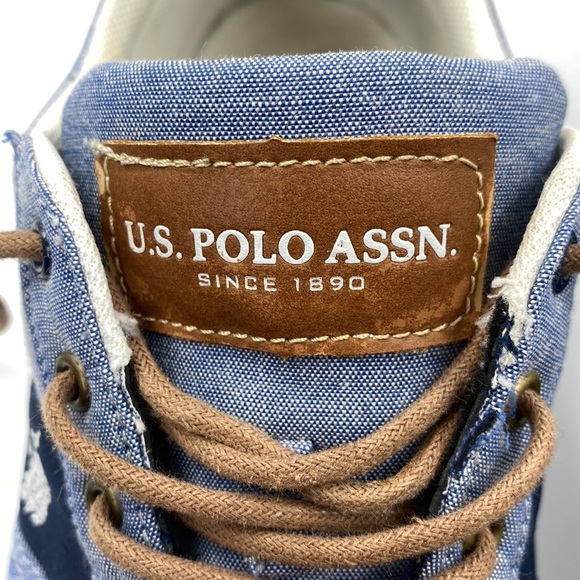 US POLO ASSN Canvas Lace up Shoe Blue Size 13 - Picture 5 of 8